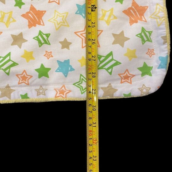 Falls Creek Fleece Baby Blanket Striped Stars Yellow Green Plush 2011 30”x38” - Picture 6 of 10